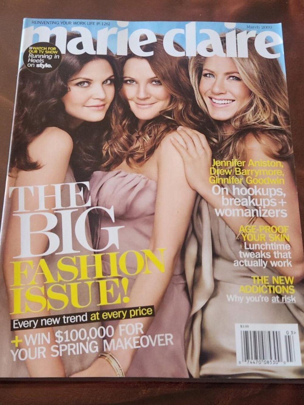 Marie Claire Magazine - March 2009 - Jennifer Aniston, Drew Barrymore